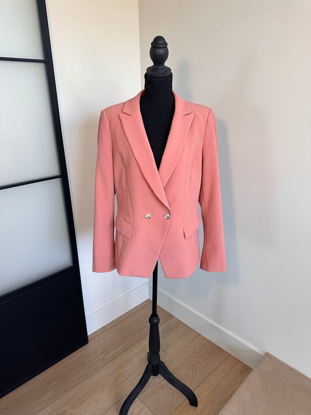 White House Black Market Mauve Pink Double Breasted Blazer Size 10